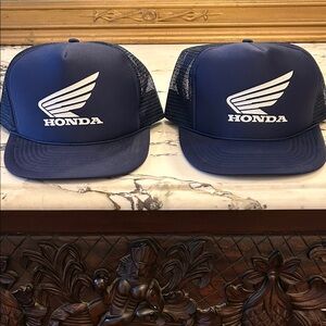 Honda Racing Navy Blue Trucker Hats Unisex~ 2 Hats